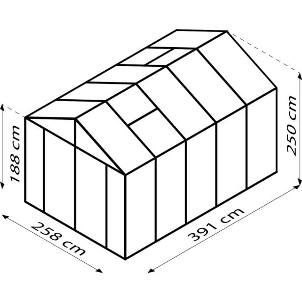 RASTLINJAK, STEKLO-V.PLOŠ VITAVIA ZEUS COMFORT 10000 ESG/VP 2.6X3.9M