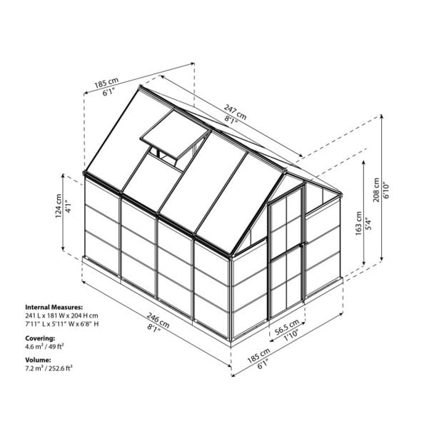 RASTLINJAK PALRAM - HYBRID 6X8