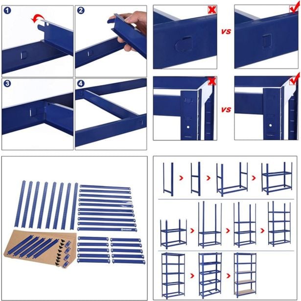 REGAL SONGMICS 150X75X30 CM 5P/130KG GLR30Q RJAVO-MODER