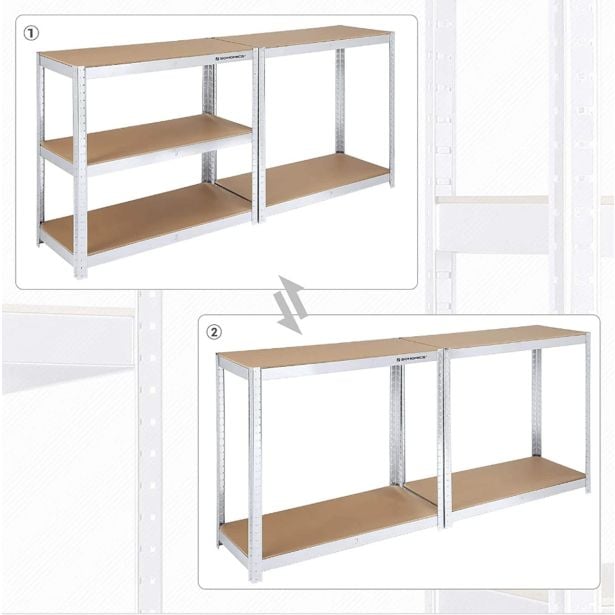 REGAL SONGMICS 180X90X40 CM 5P/175KG GLR40SV SREBRN