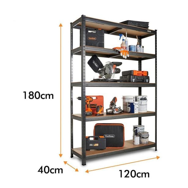 REGAL VONHAUS 180X120X40 CM 5P/175KG HAMMERITE