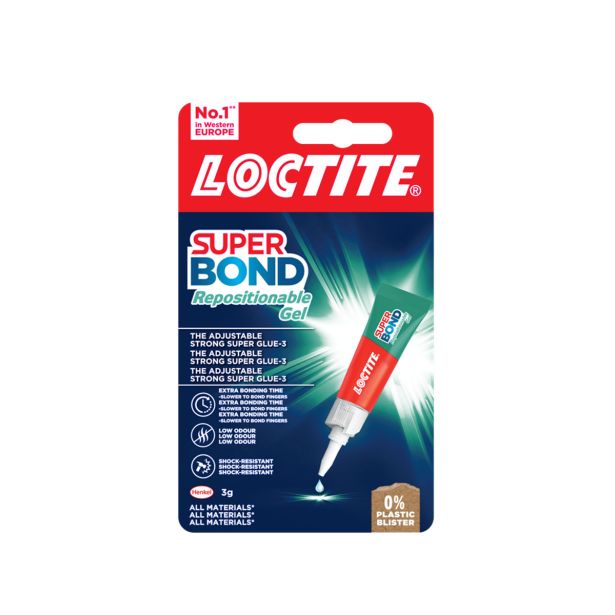 SEKUNDNO LEPILO HENKEL ACC LOCTITE SUPER BOND PURE GEL 3G - REPOSITIONABLE GEL