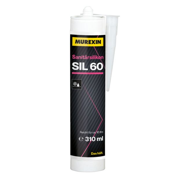 SILIKONSKA TESNILNA MASA MUREXIN SIL 60 310ML 101 - BELA