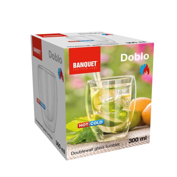 SKODELICA / LONČEK BANQUET 350 ML DOBLO DVOSTENSKI KOZAREC