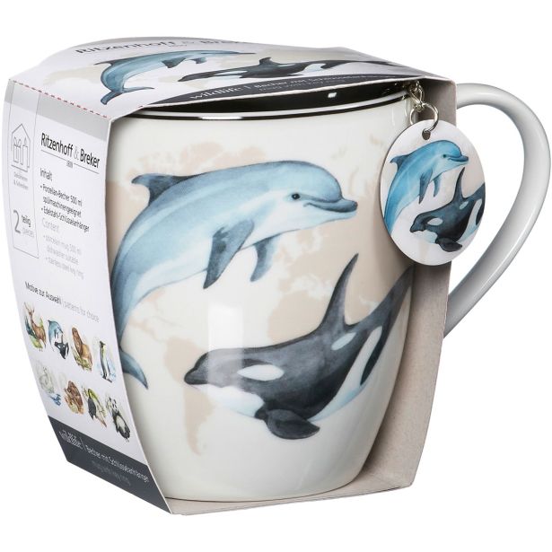 SKODELICA / LONČEK RITZENHOFF & BREKER 500 ML Z OBESKOM DOLPHIN WILDLIFE