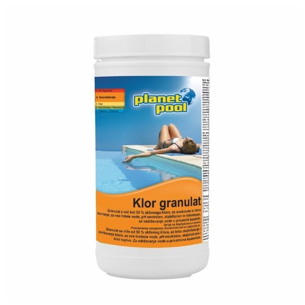 SREDSTVO ZA NEGO PLANET POOL KLOR GRANULAT HITROTOPEN 1 KG