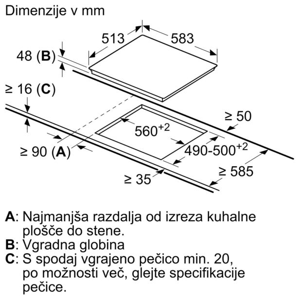 STEKLOKERAMIČNA PLOŠČA BOSCH PKE645CA2E Z GUMBI