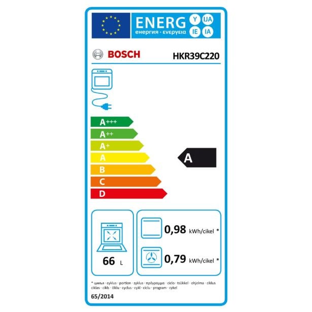 STEKLOKERAMIČNI ŠTEDILNIK BOSCH HKR39C220