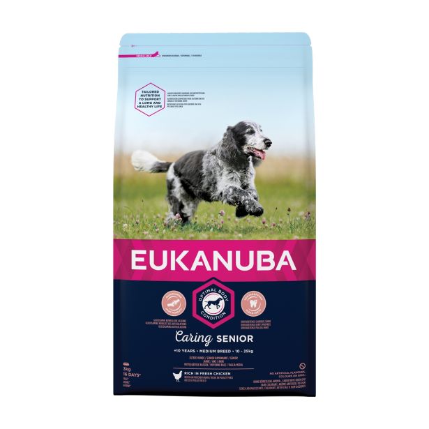 SUHA HRANA ZA PSA EUKANUBA BRIKETI SREDNJE PASME STAREJŠI PSI, 3KG