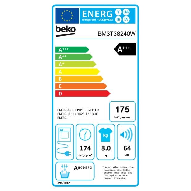 SUŠILNI STROJ BEKO BM3T38240W