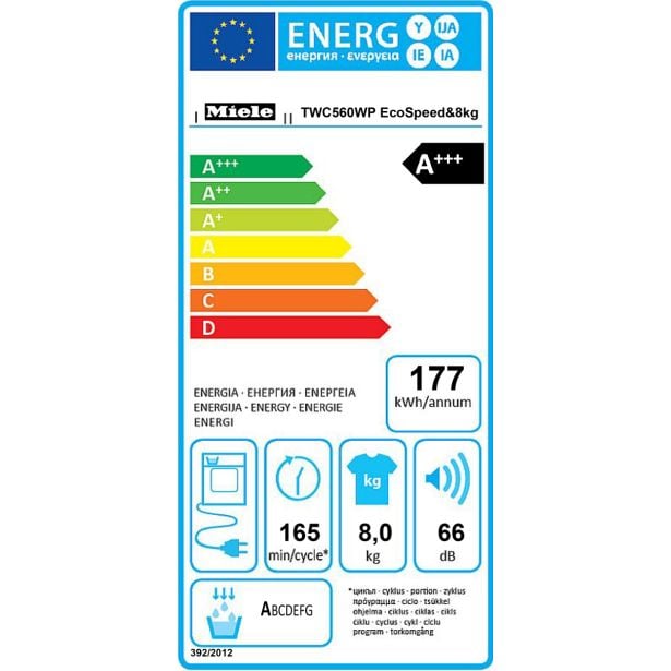 SUŠILNI STROJ MIELE TWC560 WP TOPLOTNA ČRPALKA