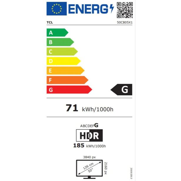 TELEVIZOR TCL MINI LED QLED TV50C805