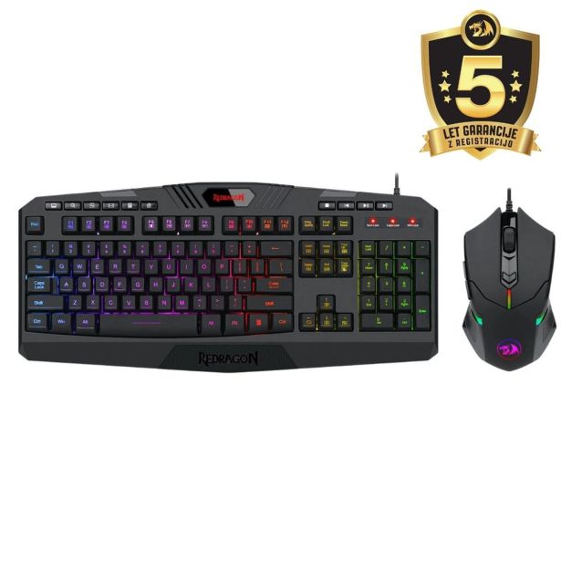 TIPKOVNICA REDRAGON 2V1 TIPKOVNICA + MIŠKA HARPE K503 RGB & M601