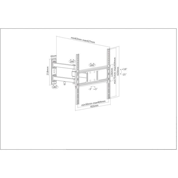 TV NOSILEC MANHATTAN STENSKA ROKA 81-140CM 35KG