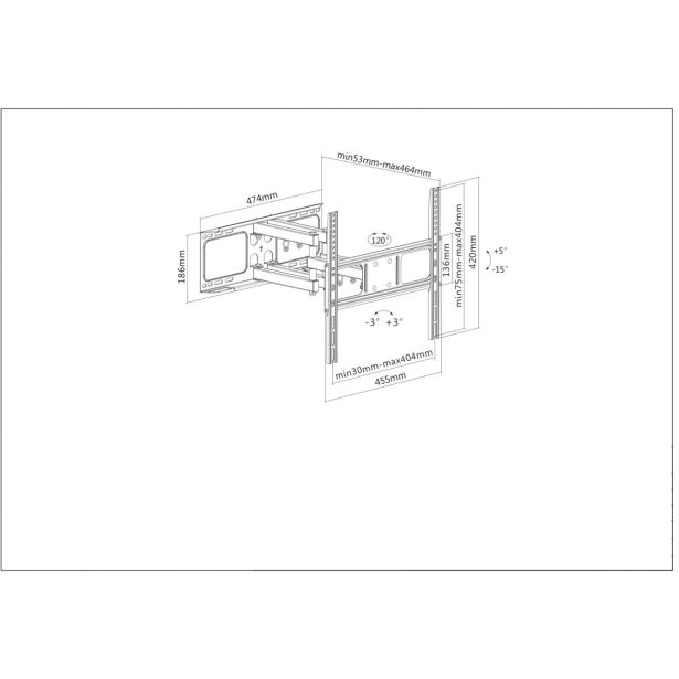 TV NOSILEC MANHATTAN STENSKA ROKA 81-140CM 40KG