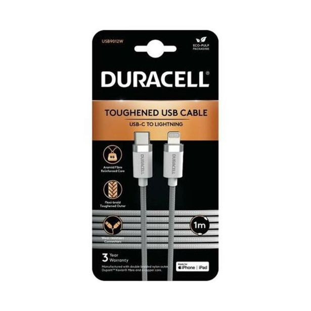 USB KABEL DURACELL USB-C V LIGHTNING 1M BEL