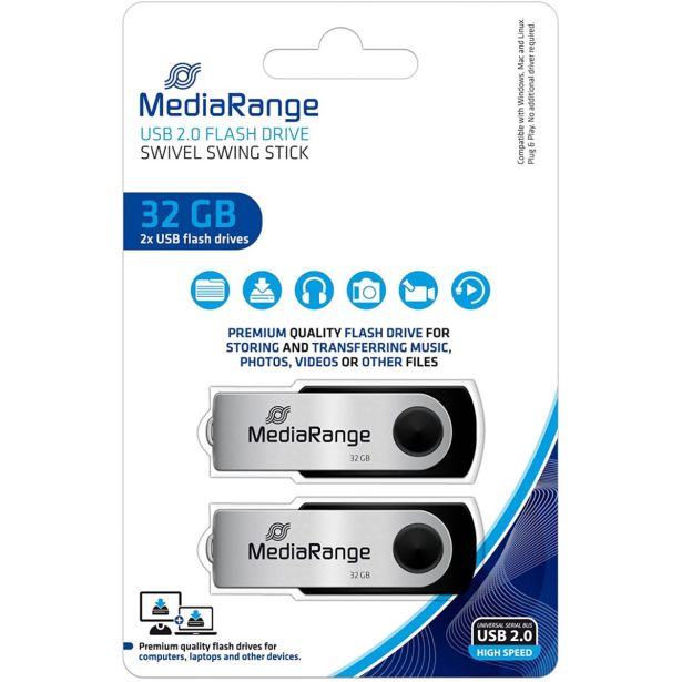 USB KLJUČ MEDIARANGE 32GB 1/2 2.0