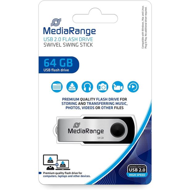 USB KLJUČ MEDIARANGE 64GB 2.0 MR912