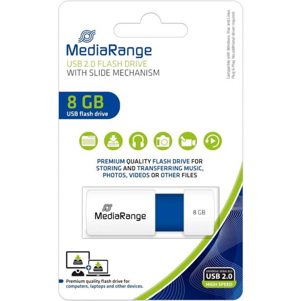 USB KLJUČ MEDIARANGE 8GB 2.0 MODER MR971