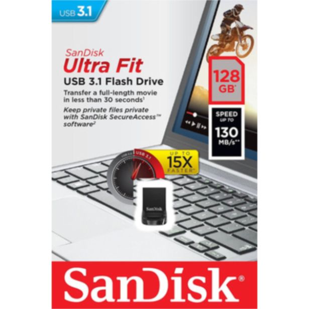 USB KLJUČ SANDISK 128GB USB3.1 ULTRA FIT