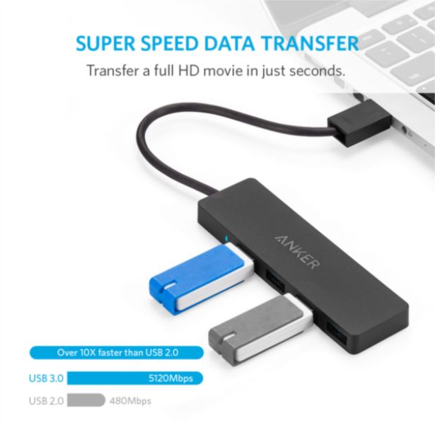 USB RAZDELILEC (HUB) ANKER 4-PORT USB 3.0