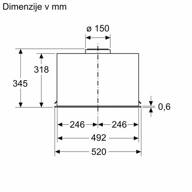 VGRADNA KUHINJSKA NAPA BOSCH DLN56AC50