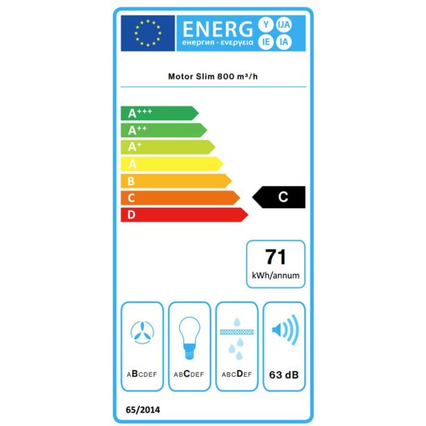 VGRADNA KUHINJSKA NAPA FALMEC NUVOLA LED 90 BELA