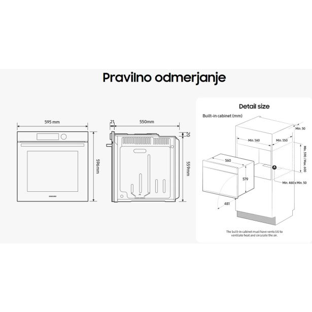 VGRADNA PEČICA SAMSUNG NV7B4430ZAB/U3