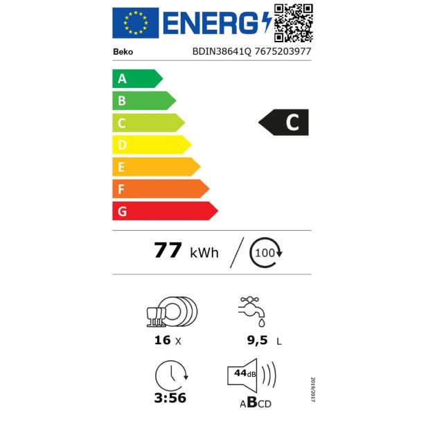 VGRADNI POMIVALNI STROJ BEKO BDIN38641Q