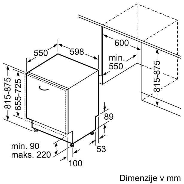 Vgradni Pomivalni Stroj Bosch Smd6ecx00e - Merkur.si