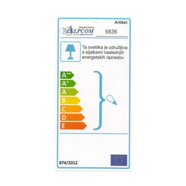 VISEČA SVETILKA-LESTENEC ALPCOM 5836 DEKOR ČRNI