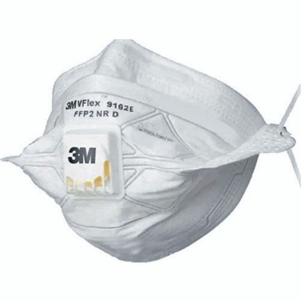 ZAŠČITNA RESPIRATOR MASKA 3M ZA DELCE VFLEX 9162E FFP2 Z VENTILOM, PAK=15KOS