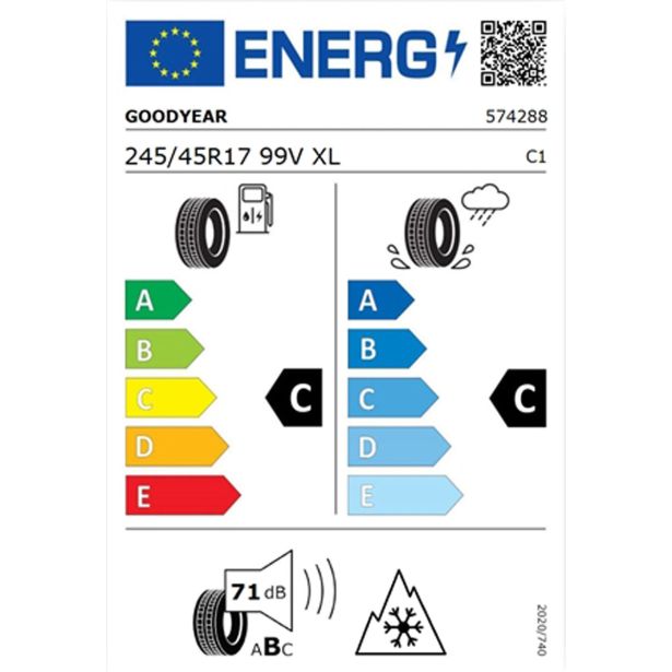 ZIMSKA GUMA GOODYEAR 245/45R17 99V XL FR UG PERFORMANCE + DOTXX20