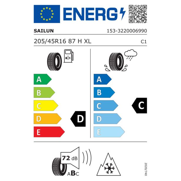 ZIMSKA PNEVMATIKA SAILUN 205/45R16 87H XL IB ALPINE + DOT2023