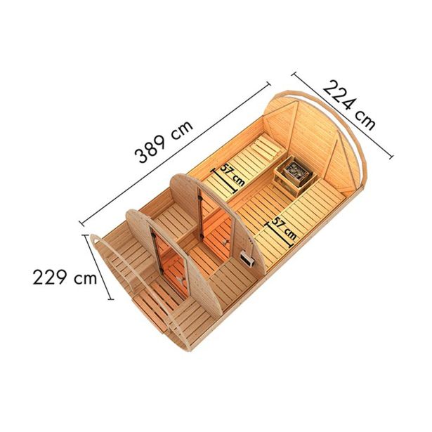 ZUNANJA SAVNA KARIBU FASSSAUNA 3+9KW GRELEC ZR