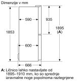 AMERIŠKI HLADILNIK BOSCH KMC85LEEA