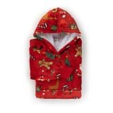 DEKORATIVNA ODEJA SVILANIT HOODIE ODRASLI RED XMASS &NOGAVICE