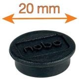 DODATEK ZA MAGNETNO TABLO NOBO MAGNETKI 20 MM ČRNI 1/8 1901440