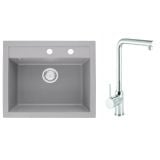 GRANITAL POMIVALNO KORITO SINK SOLUTION MILANO SIV SET Z ARMATURO