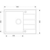 GRANITAL POMIVALNO KORITO SINK SOLUTION NATURA 15 PLUS ČRN