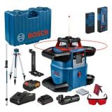 ROTACIJSKI LASER BOSCH GRL 600 CHV PROFESSIONAL S SPREJEMNIKOM LR 60, STOJALOM BT 170 HD IN MERILNO PALICO GR 240