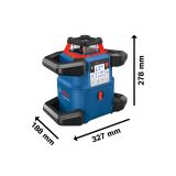 ROTACIJSKI LASER BOSCH GRL 600 CHV PROFESSIONAL S SPREJEMNIKOM LR 60, STOJALOM BT 170 HD IN MERILNO PALICO GR 240