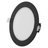 LED PANEL EMOS NEXXO 12.5W CCT, ČRNI OKROGLI, VGRADNI