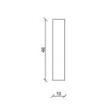 MASIVNA PLOŠČATA LETEV FN SMREKA/BOR BELO LAKIRAN 10X46X2400 MM