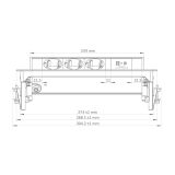 PODALJŠEK COMMEL VGRADNI 2M 3X SCHUKO USB A+C POP-UP SIVI