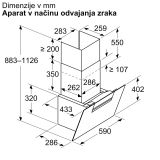 POŠEVNA STENSKA NAPA BOSCH DWK67FN60