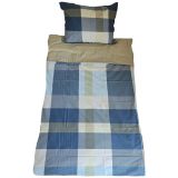 POSTELJNINA LIVING COTTON CARO V3 BLUE 140X200 50X70, RENFORCE, Z ZADRGO