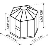 RASTLINJAK, STEKLO-V.PLOŠ VITAVIA PAVILJON HERA 4500 ESG/VP SMARAGDNA 2.5X5.5M