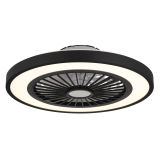 STROPNI VENTILATOR GLOBO BLIZZAK KOVINSKI ČRN MAT LED 54CM