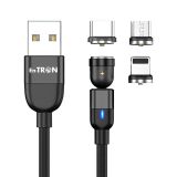 USB KABEL EN-TRON VRTLJIV MAGNETNI KABEL 540° 3V1 TIP C-MICRO-IOS